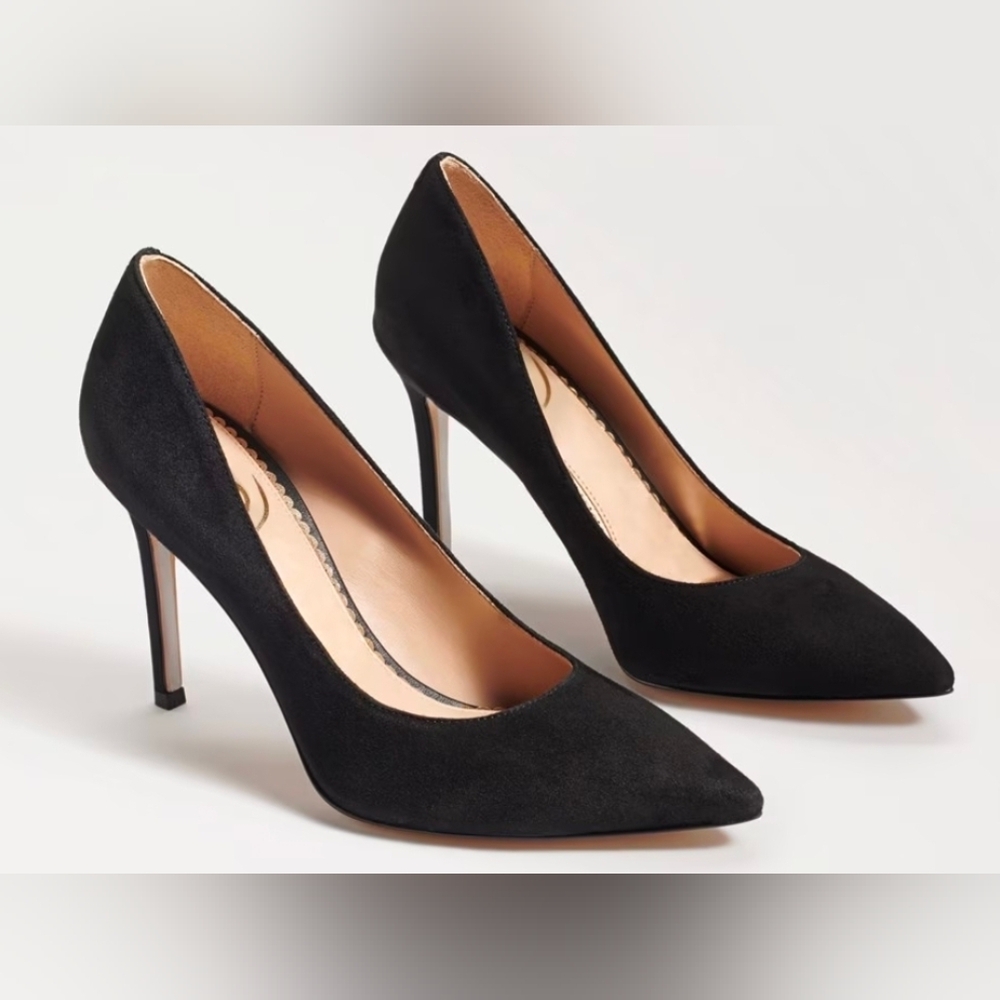 Sam Edelman Hazel Black Suede Heels Pumps Size 13 NWT